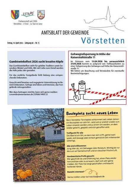 Amtsblatt KW 15/2026