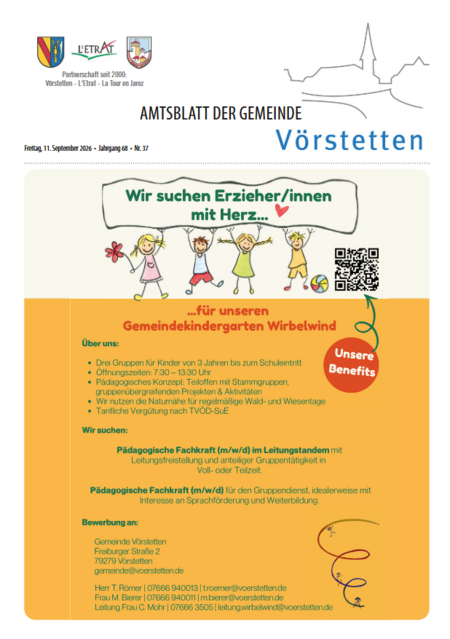 Amtsblatt der Gemeinde V�rstetten KW 37/2026