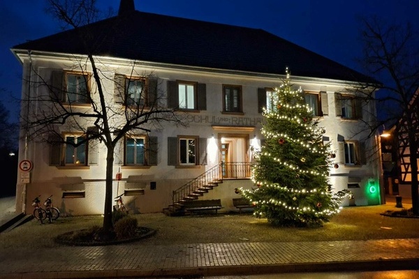 Christbaum vor dem Rathaus 